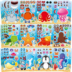 24 Ocean Animal Stickers for Kids – Make a Face & DIY Sea Creature Crafts