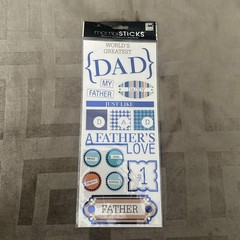 Me & My BIG Ideas MambiSTICKS Dad Dimensional Stickers Father’s Day Blue Words