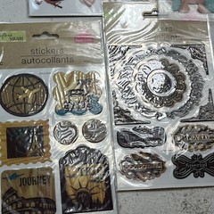 Lot Of 17 Sheets Of Crafters Square Stickers For Scrapbooking. Unused