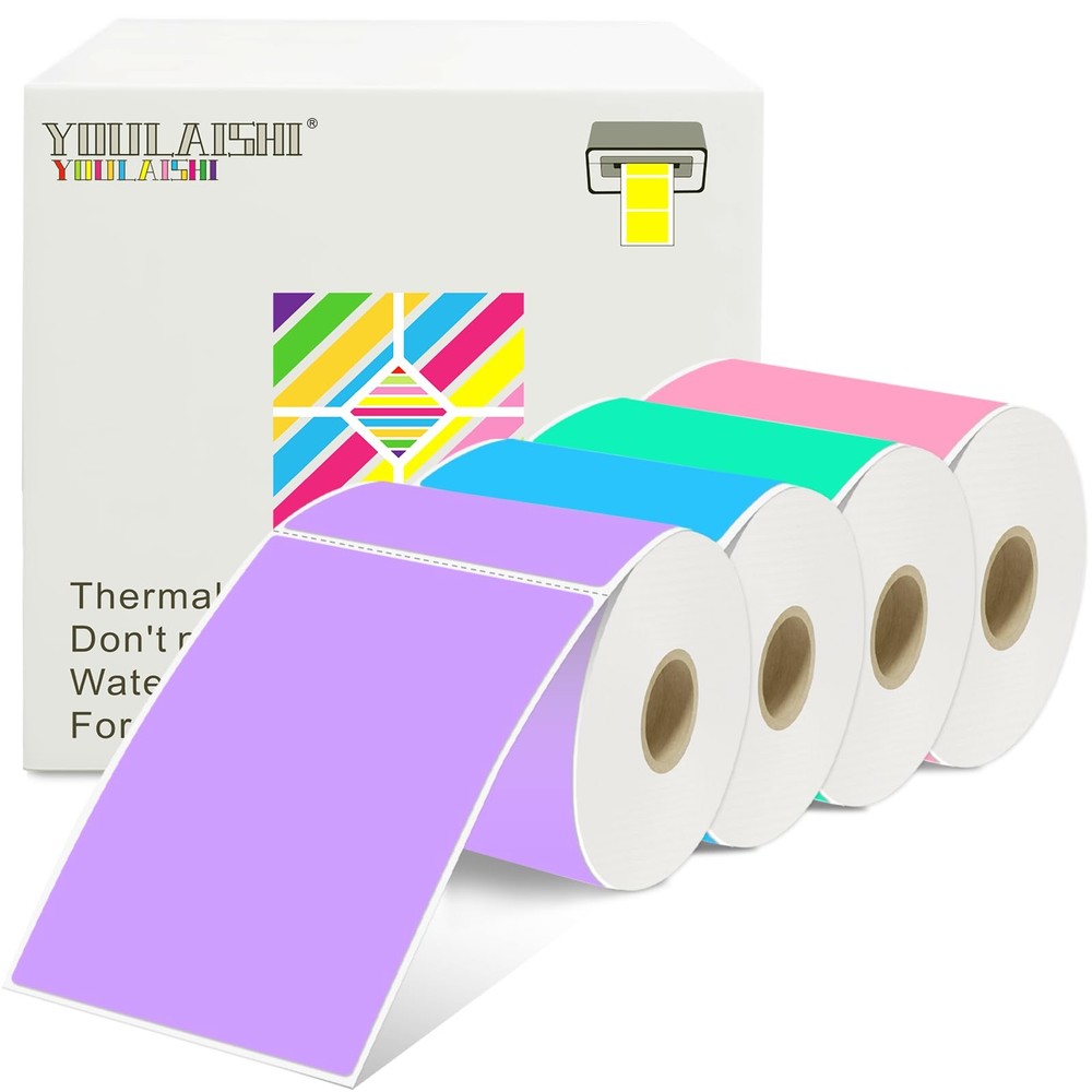 YOULAISHI 3 x 5 Inch Rectangle Color Coding Label Stickers, 1200pcs Assorted …