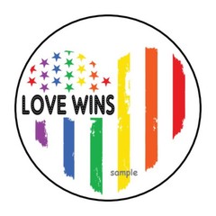 30 LOVE WINS PRIDE RAINBOW HEART ENVELOPE SEALS LABELS STICKERS 1.5″ ROUND STARS