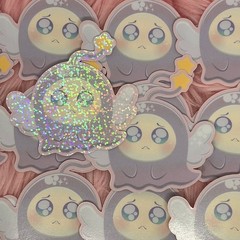 Tamagotchi Fanart Stickers Handmade (2-3/4 inch/70 mm)