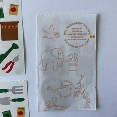 Vintage 1996 Mrs. Grossman’s Stickers By The Yard Garden Tools