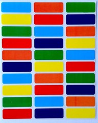 Colored Coding Labels Rectangular 1.375 inch by 0.5 Inch – Assorted Colors