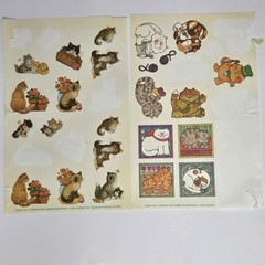 Vintage 1984/86 Current Cats Jumbo Sticker Pack, 8 Partial Sheets 2 Full Sheets