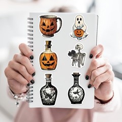 Halloween Party Motivational Stickers Tear Resistant PVC For Journals Planners