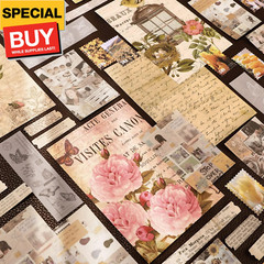300PCS Vintage Scrapbooking Supplies Scrapbook Paper Journaling Kit Aesthetic De