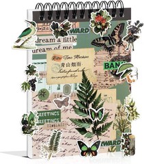 488PCS Vintage Scrapbook Stickers, 50 Sheets Precut Washi Stickers Book for J…