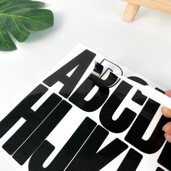 480 Pcs Waterproof 3″ Vinyl Alphabet & Number Stickers – Self-Adhesive, Black