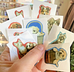 Vintage 80s Sticker Lot: Restored Adorable Puppy Kitten Stickers (READ)