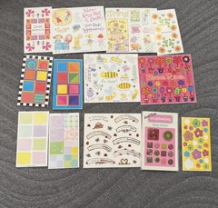 Vtg Stickers Lot Flowers Colorful Floral Spring Friendship Sheets Mixed Brands