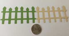 PICKET FENCE Die-Cut(6pc)3-1/4″ x1-3/4″Garden•Trees•Garden•Yard •Outside•Plants