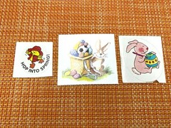 VINTAGE EASTER STICKER LOT BUNNY DUCK EGGS BASKET CHICKS MIX OF BRANDS