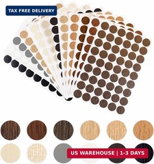 648 Pieces Screw Hole Covers Stickers Wood Stickers for Furniture PVC Adhesive S