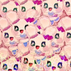 Tamagotchi Fanart Stickers Handmade (2-3/4 inch/70 mm)