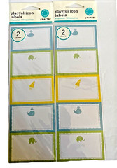 New Martha Stewart EK Success Icons Paper Shapes Playful Labels 2 Sheets SET OF2