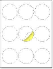 Matte White Round Laser Inkjet Self-Adhesive 30 Sheets 270