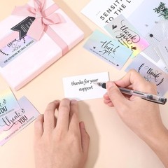 1120Pcs Thank You Stickers and Cards Set for Supporting My Small Holographic