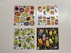 Lot of 13 Pipsticks Sticker Sheets – July 2023 Summer Fruit/Food Series