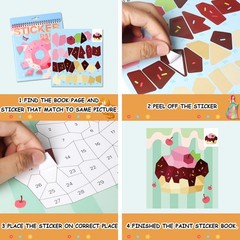 Sticker by Number Book for Kids Ages 48, 812 and Adults Animals, Ocean, Desse…