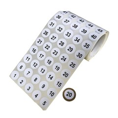 2 Sheets Number Stickers Round Labels for Outdoor Storage Organizing Office