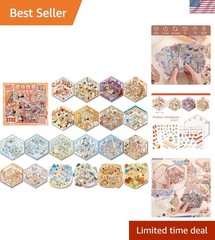 Adorable 3D Scene Stickers Set – 20 Designs for Stress Relief & Enjoyment