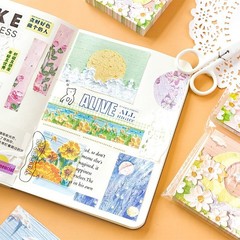 100pcs The Little Prince Sticky Notes, Memo Pads, Starry night, Little fox, Rose