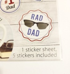 Crafter’s Square Father’s Day Coffee Mug Decorative Stickers, 2 Packs Stickers