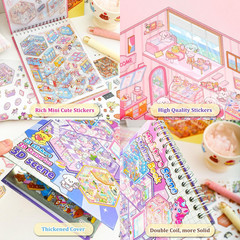 20 Sets 3D Sticker Scenes for Kids, Create Your Own Scene Sticker Book, Cute Kaw