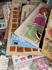 Lot Papercrafting Junk Journal Stamps Paper Stickers Diecuts CTMH Recollections