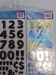 Silver Holographic Foil Project Letters & Numbers Stickers 2 in 115 CT Lot Of 3