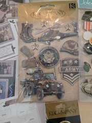 US Army Scrapbook Lot Of 5 WWII Army Uniform Tank Jeep Paper Packet Die Cast
