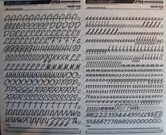 Mecanorma Dry Transfer Lettering 432.60 CLN #129 GILLIES GOTHIC 13.6mm