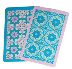 Pink Blue Boho Design Patterns Clown Playing Cards Junk Journal Scrapbook