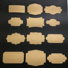 LABELS Borders Book Plates Die Cut Embellishments Set of 12 Designs & Sizes