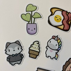 Hubman And Chubgirl Die Cut Vinyl Stickers Set Unicorn Pumpkin Plants & More
