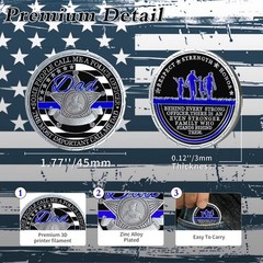 Thin Blue Line Police Challenge Coins for Dad – Law Enforcement Police Office…