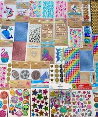 2100+pcs Giant Large Lot Scrapbook Stickers Border Die cuts Kits Rub On Transfer