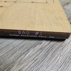 LARGE Ellison Educational Equip. Inc. Bag #1 Wooden Die Cut- 11 3/4″x 9 3/4″x 1″