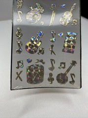 Vintage Prism Stickers Classy Stick-Ons Musical Band Silver New Sealed