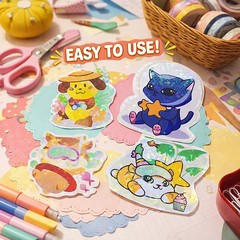 Bleidruck 25 Sheets Bubbles Holographic Clear Vinyl Sticker Paper