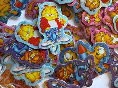 SMALL PRISMATIC GARFIELD Stickers(100pc)Cat•Cartoon •Lasagna•Card Making•