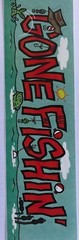 GONE FISHING Fun Phrase Sticker (1pc)9”x2.5”Frances Meyer•Border•Title Page•Pole