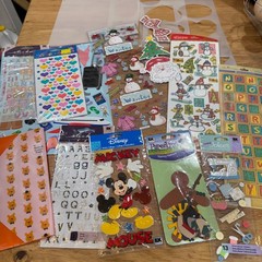 Scrapbooking Sticker & Stencil Lot EK Success Disney Jolee’s Fiskars Holiday