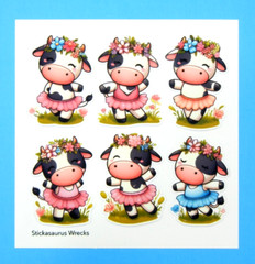 Dancing Cows Small Sticker Sheet