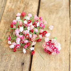 Handmade 100 Pcs Mini Flowers Mulberry Paper Flowers 13-15 Mm Scrapbook Craft Ca