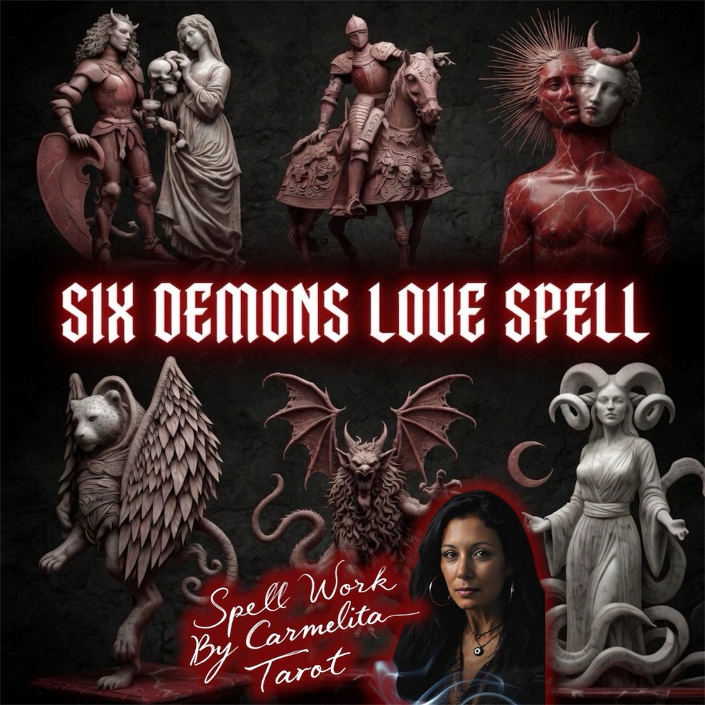 Six Demons Love Spell With Physical Sigil Sticker