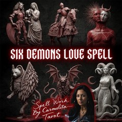 Six Demons Love Spell With Physical Sigil Sticker