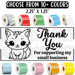 SMALL BUSINESS STICKERS 2.25″ SHIPPING LABELS SEALS THANK YOU SCRATCH RESISTANT