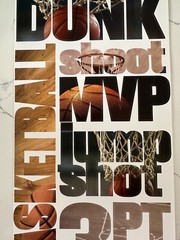 Pebbles Snapshot Word Stickers – Basketball – Shoot Dunk 3PT MVP Scrapbooking